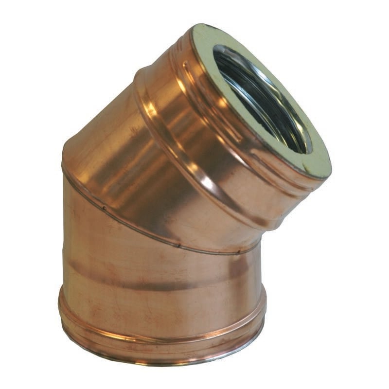 Coude 45°mf acier inoxydable/cuivre
