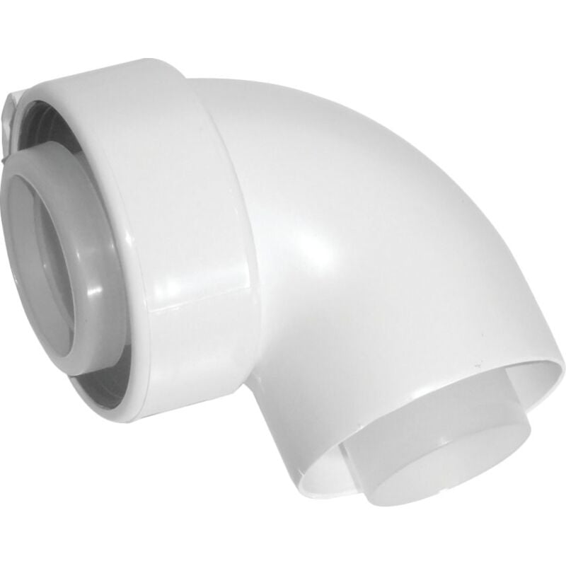 Ubbink - Coude condensation gaz/fioul pptl/pvc 90 blanc 80/125