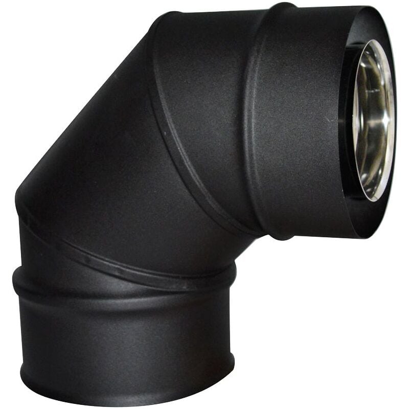 Coude 87° diam 80/125 noir mat