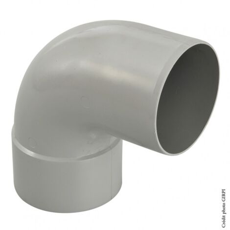 Coude 87.3° Pvc Gris Girpi, Dév.33 Cm Diam.100 Mm