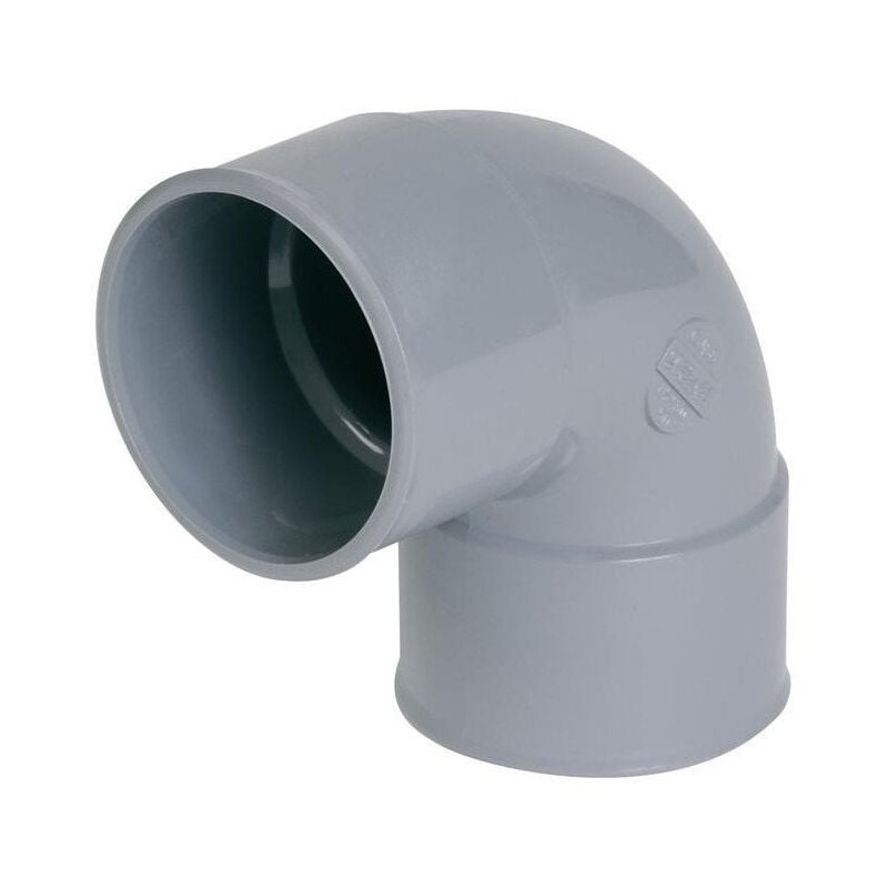 Nicoll - coude ø 100 mm, femelle-femelle à 87°30, à coller, gris, en pvc