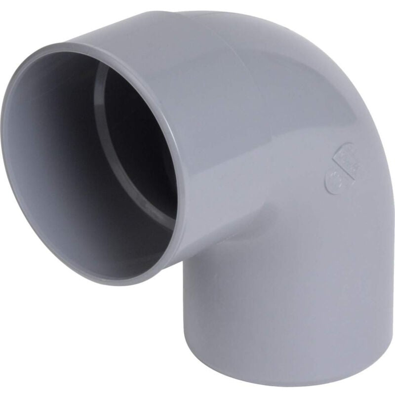 Nicoll - coude ø 100 mm, mâle-femelle à 87°30, à coller, gris, en pvc