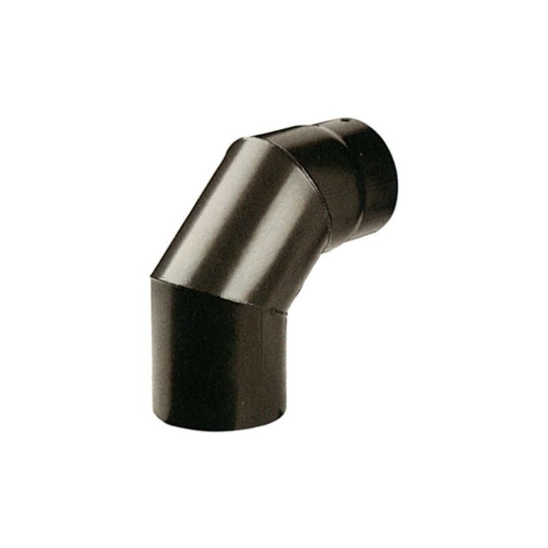 Coude 90 120 mm 12 cm en acier noir pour poA le a bois 1,2 mm porcelaine