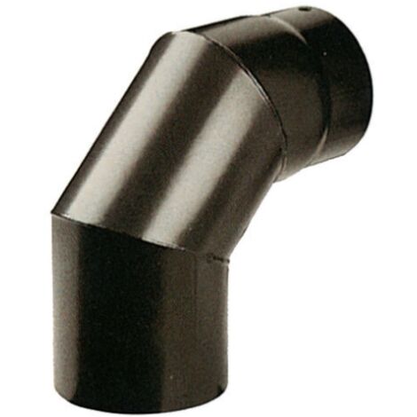 coude 90  160 mm 16 cm en acier porcelaine noire pour poA le A  bois