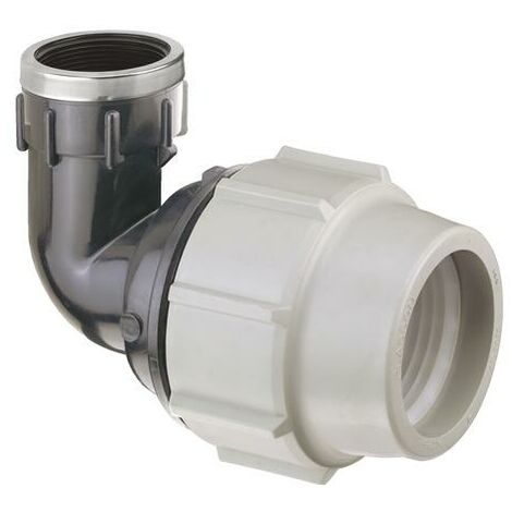 Coude 90° à Compression Femelle 15/21 pour Tube PE ø25 - Plasson