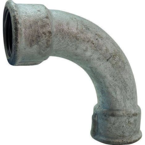 Coude 90° à grand rayon  Fonte malléable femelle/femelle galvanisée EN 10242 3/4''