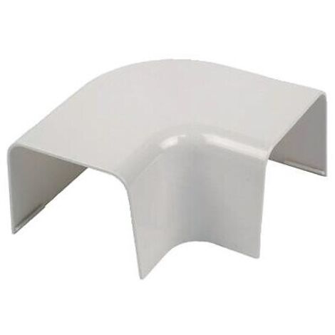 Coude 90° à plat blanc pour goulotte 80x60 mm - EID
