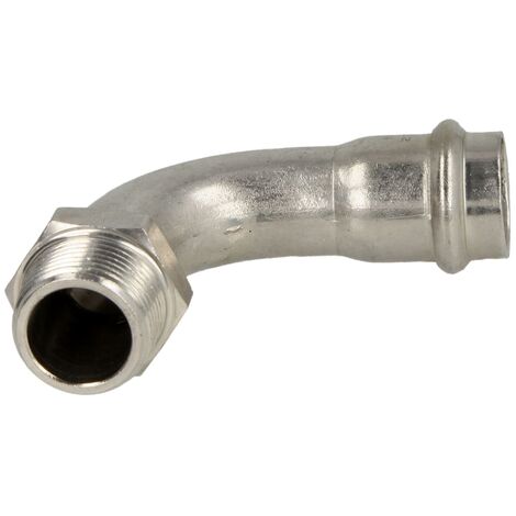 Coude 90° à sertir profil V en inox F54-M2