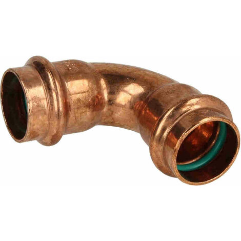 Coude 90° à sertir solaire cuivre FF 22 mm avec profil de sertissage V