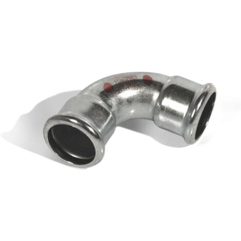 Coude 90° acier électrozingué à sertir SteelPres® FF - 42mm - Raccorderie Metalliche