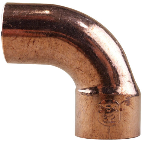 Coude 90° cuivre à souder Mâle Femelle Ø32