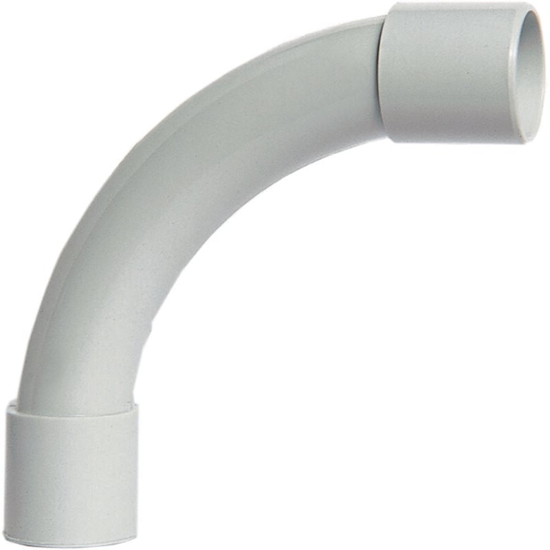 Coude 90 degrès - grand rayon - diamètre 32 mm - pour tube irl - gris - lot de 1 Iboco 20136