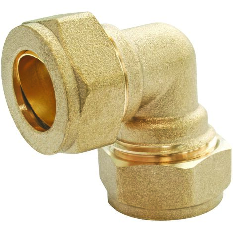 Coude 90° égal à compression laiton, pour tube cuivre Ø10