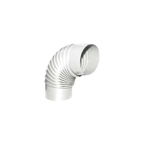 Coude 90° en porcelaine pour poêles à bois blanc "Ala Smalto Classic" - ø mm.80