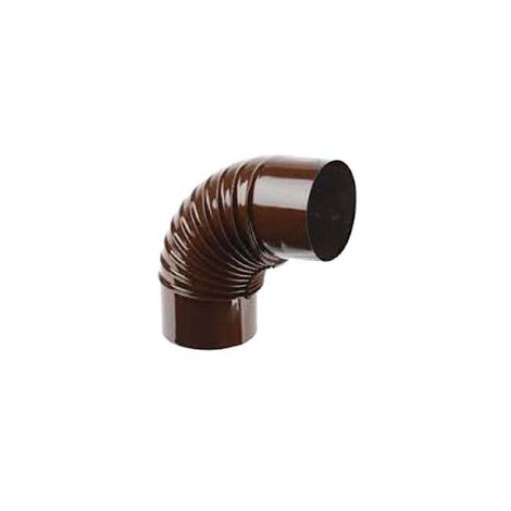 Coude 90° en porcelaine pour poêles à bois marron "Ala Smalto Classic" - ø mm.100