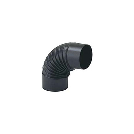 Coude 90° en porcelaine pour poêles à bois noir mat "Ala Smalto Classic" - ø mm.120