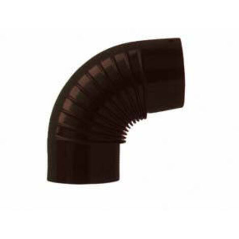 Coude 90° en porcelaine pour poêles à bois noir mat - ø cm.10