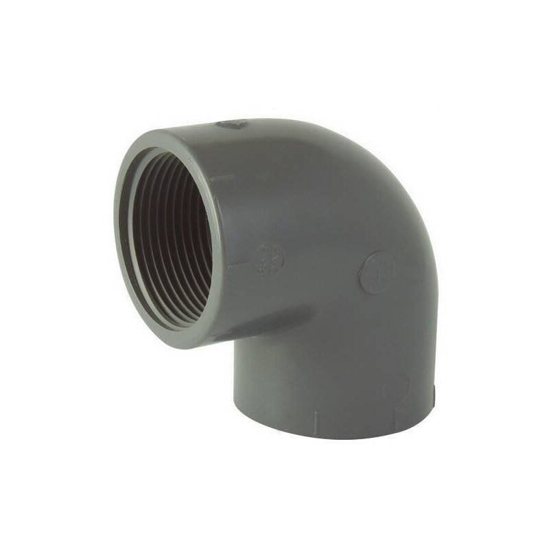 Ezfitt - Coude 90° Femelle / Femelle à visser en pvc 3''