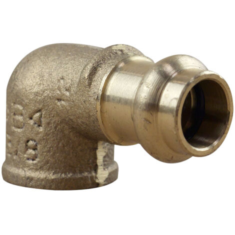 Coude 90° Femelle Femelle laiton à sertir et visser Ø12 x 3/8" (12/17)