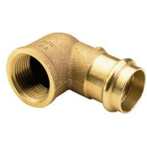 Coude 90° Femelle Femelle laiton à sertir et visser Ø14 x 3/8" (12/17)