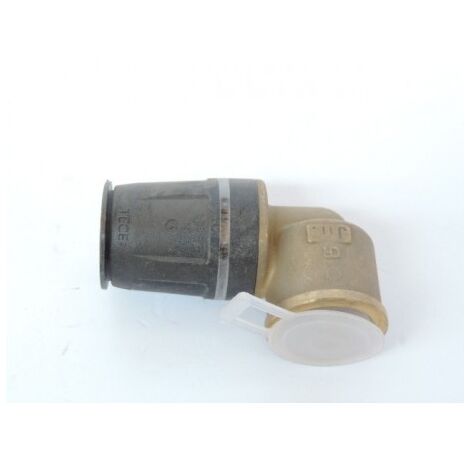 Coude 90° femelle pour tube plomberie multicouche Ø 25mm F20X27 (25 x Rp 3/4") bi-matière laiton / PPSU TECELOGO TECE 8710205