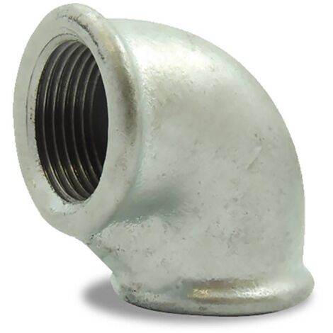 Coude 90° galvanisé femelle femelle en fonte malléable 3/8''