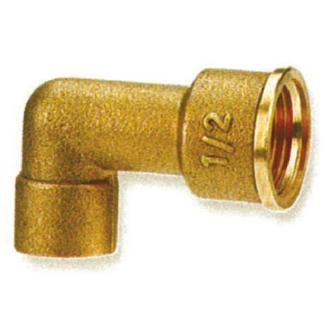 Coude 90 GLCU femelle long à visser - Diamètre 15/21 - 14 mm