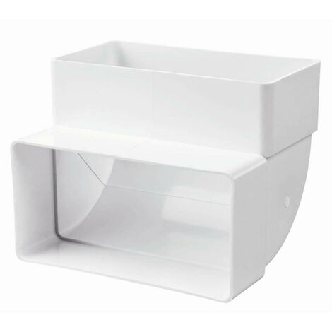 Coude 90° pour conduit de ventilation, 204 x 60 mm vertical