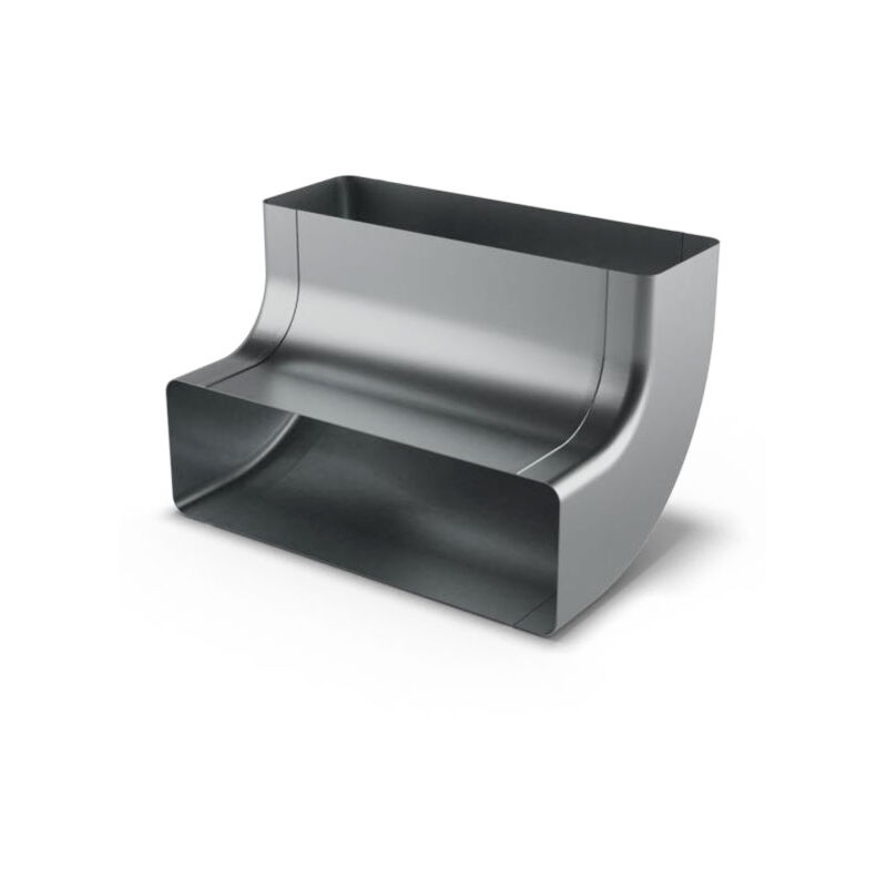 Coude 90° rectangulaire vertical 250x80 Econoname CDEV90RECGALD225080