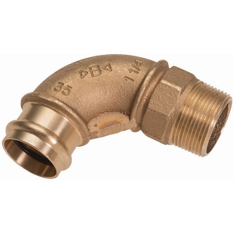 Coude 90 degrés - a sertir - cuivre - mâle / femelle - diamètre 14 mm vers 1/2 - sachet de 2 Altech alt02p8001g1404