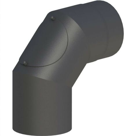 Coude 90° tuyau de poêle Ø 150 mm avec trappe