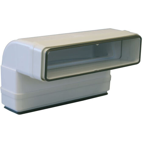 Coude 90° vertical PVC rigide à joints, rect 55 x 220 mm, gamme TUBPLA (831025)