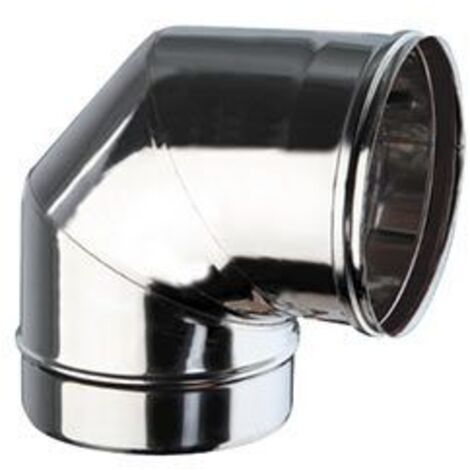 Coude 90é en acier inoxydable é simple paroi  160 mm