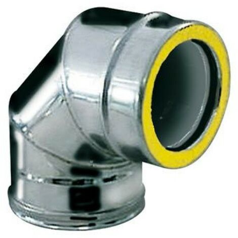 Coude 90é isolé, acier inoxydable  120-170 mm