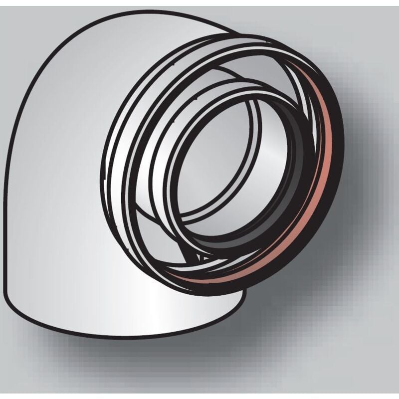 Coudes dualis ep / gp - ec .. 60/100EP / ec .. 80/125GP - EC4580GP - Coude 45° - Diamètre : 80/125GP