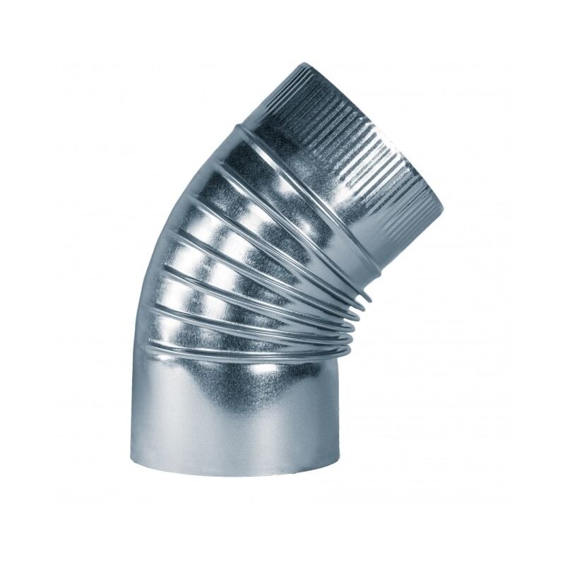 Coude à 45º pour l'évacuation des fumées Diamètre : Ø125 mm