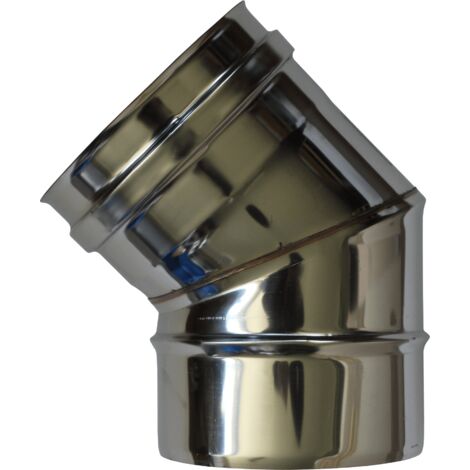 Coude à 45° simple paroi inox  - Ø 180