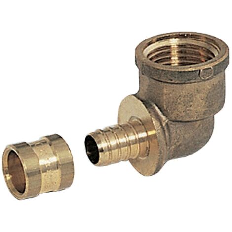 coude à 90 degrés - a glissement - tube per - diamètre 16 vers femelle à visser 15 x 21 - altech