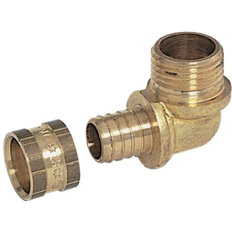 coude à 90 degrés - a glissement - tube per - diamètre 20 vers mâle à visser 15 x 21 - altech