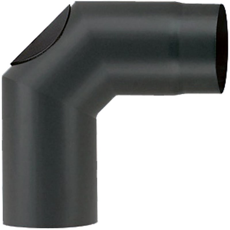 Coude en acier émaillé porcelaine lourde aeternum top 90 noir avec porte 12 cm