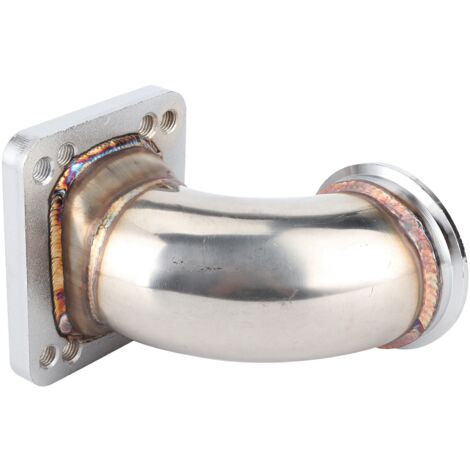 Coude à 90 Degrés pour Turbo T3/T4, Flange d'Échappement Auto 64mm/2.5 Pouces
