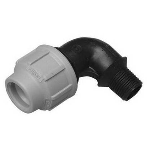Coude à 90° w/mâle dérivation dianflex raccord pour polyéthylène
