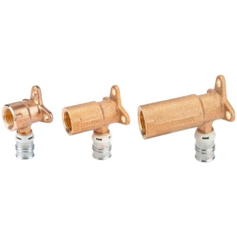 Coude à applique multicouche à sertir - Diamètre: 16X2 mm - Diamètre du raccord: 1/2" - Longueur: 35 mm