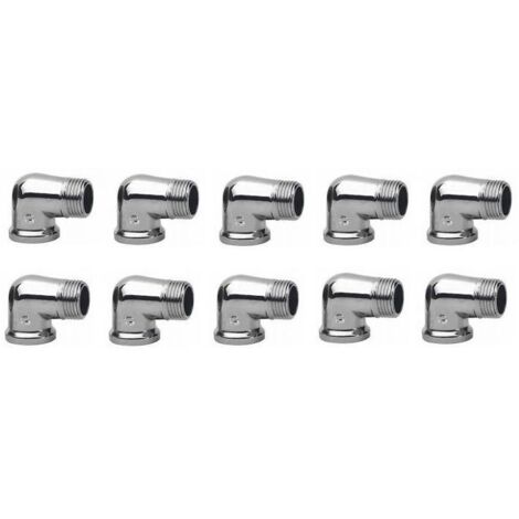 COUDE À MAMELON CHROME 3/8 POUCE CHROMÉ