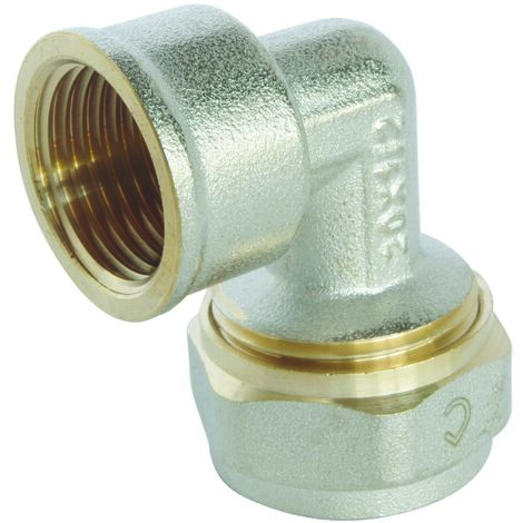Coude à visser pour tube Multicouche Ø20 - Femelle 15/21
