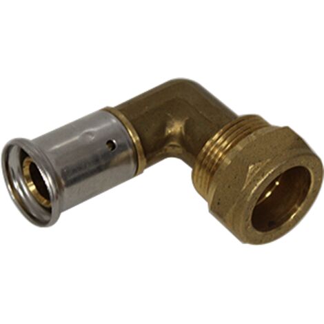 Coude Adaptateur Multicouche laiton à sertir 20x2.0 - Cuivre Ø22 compression