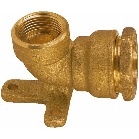 Coude applique laiton compression ACS Femelle 1" PE32