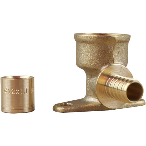 Coude avec base de fixation PER à glissement Ø12 - Femelle fixe 1/2" (15/21) - IBP Bänninger