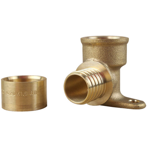 Coude avec base de fixation PER à glissement Ø20 - Femelle fixe 1/2" (15/21) - IBP Bänninger