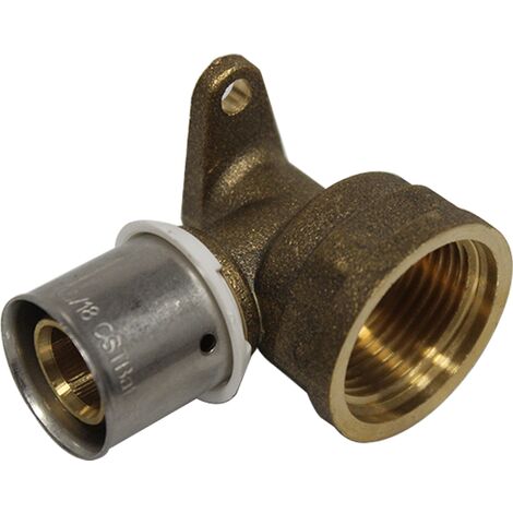 Coude avec base de fixation PER à sertir Ø25x2,3 - Femelle fixe 3/4" (20/27) - IBP Bänninger